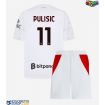 Otroški Nogometni dresi AC Milan Christian Pulisic #11 Gostujoči 2026-27 Kratek Rokav (+ Kratke hlače)
